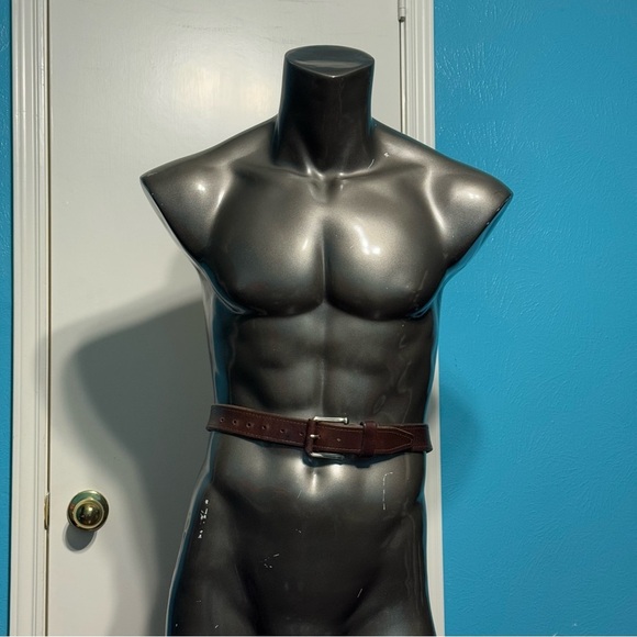 Daniel Cremieux Men's Brown thick Leather Belt with silver Buckle 42 - Picture 3 of 14